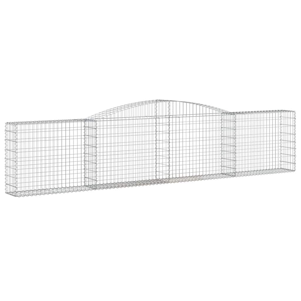 vidaXL Kosze gabionowe, 20 szt, 400x30x80/100 cm, galwanizowane żelazo