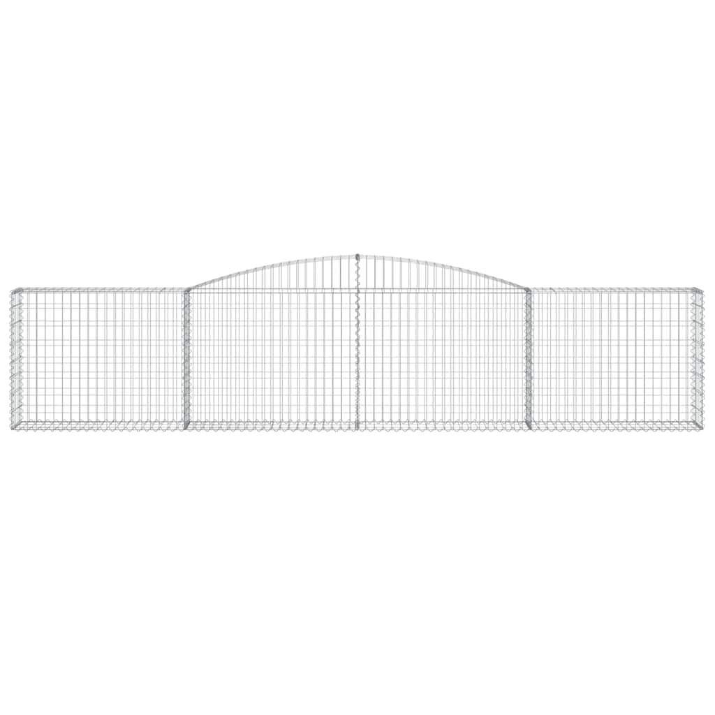 vidaXL Kosze gabionowe, 20 szt, 400x30x80/100 cm, galwanizowane żelazo