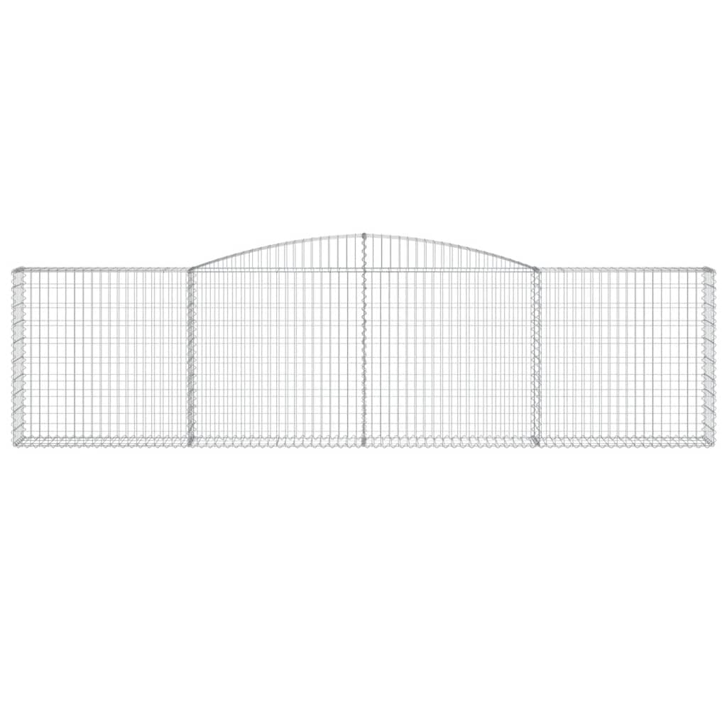 vidaXL Kosze gabionowe, 6 szt, 400x30x100/120 cm, galwanizowane żelazo