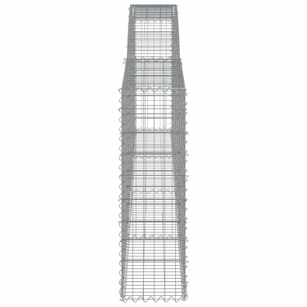 vidaXL Kosze gabionowe, 8 szt, 400x30x100/120 cm, galwanizowane żelazo
