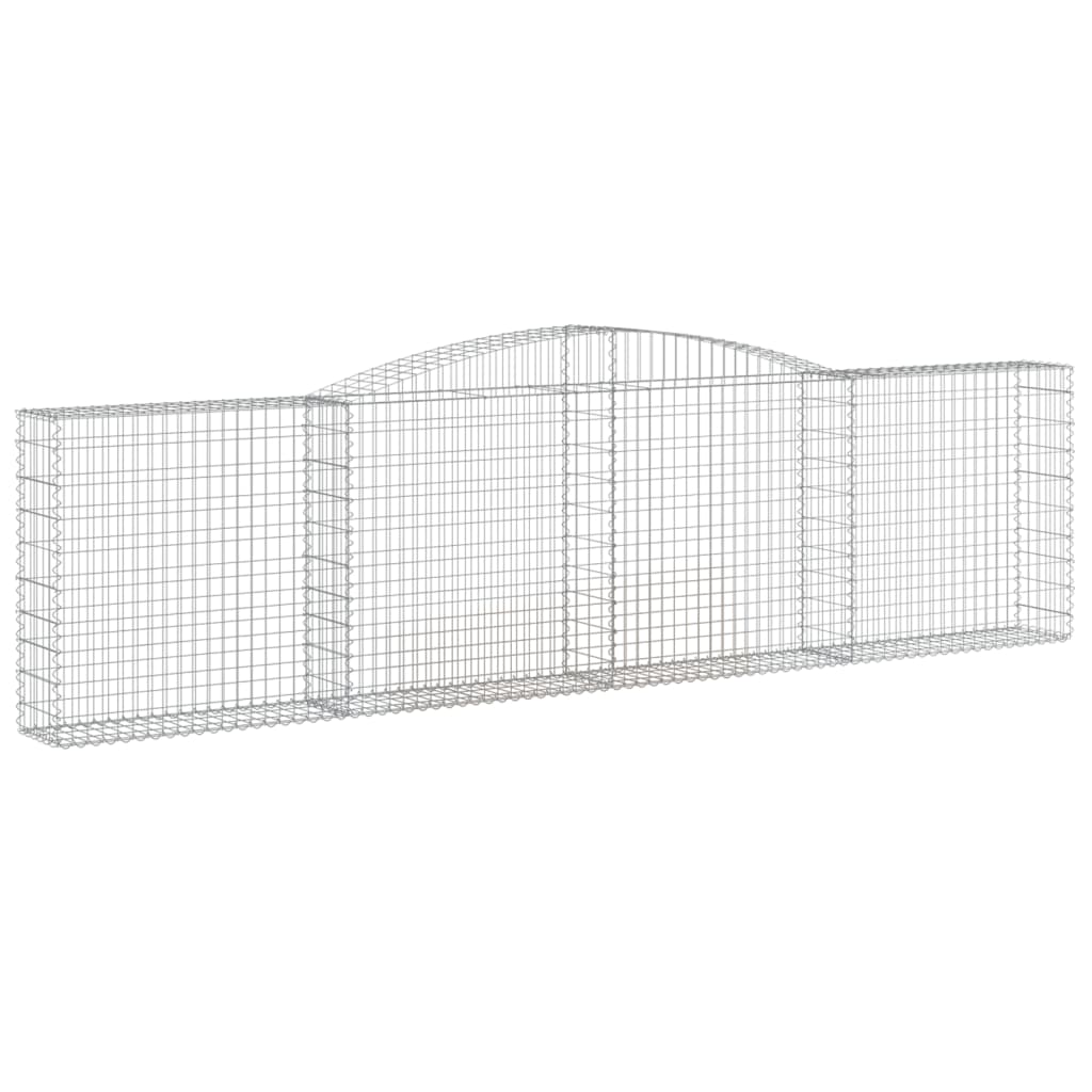 vidaXL Kosze gabionowe, 9 szt, 400x30x100/120 cm, galwanizowane żelazo