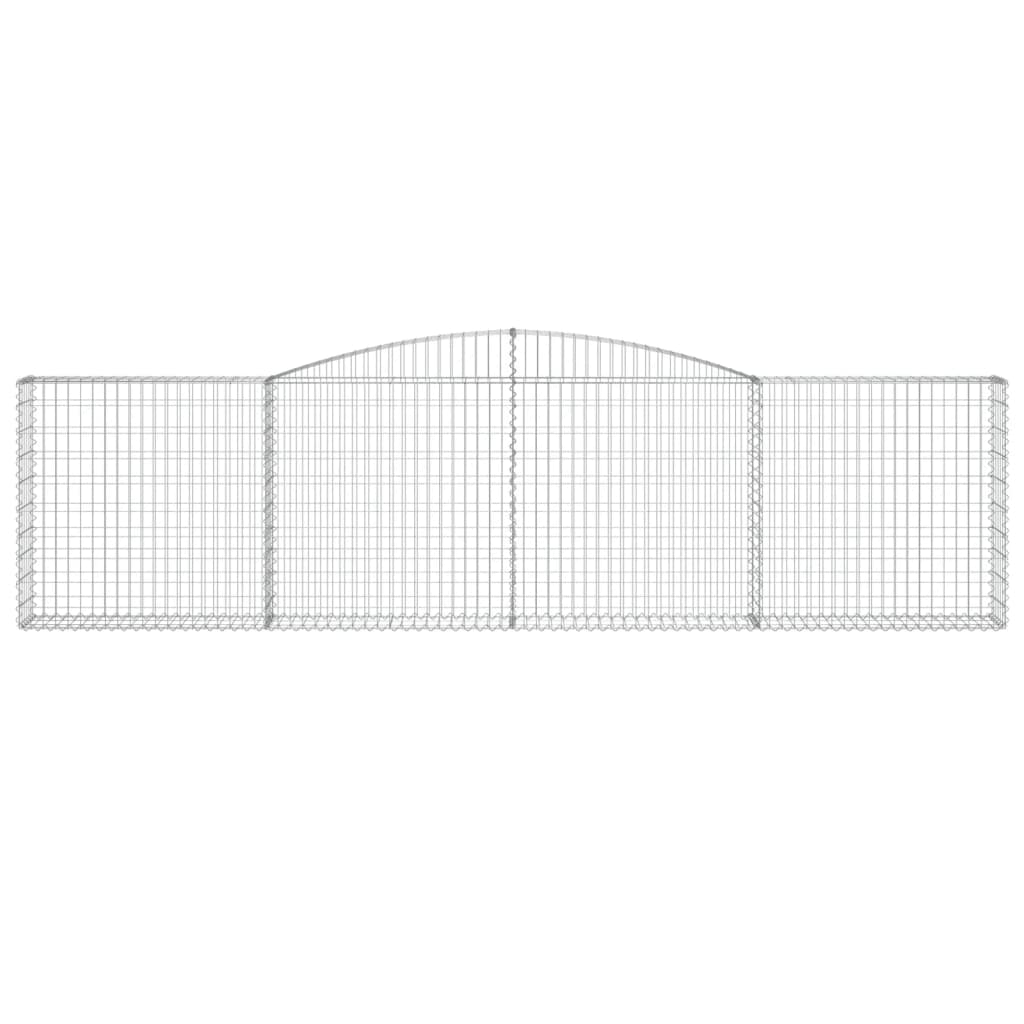 vidaXL Kosze gabionowe, 25 szt, 400x30x100/120cm, galwanizowane żelazo