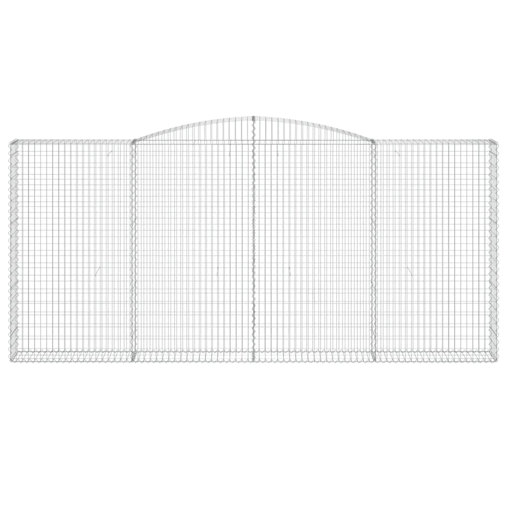 vidaXL Kosze gabionowe, 6 szt, 400x30x180/200 cm, galwanizowane żelazo
