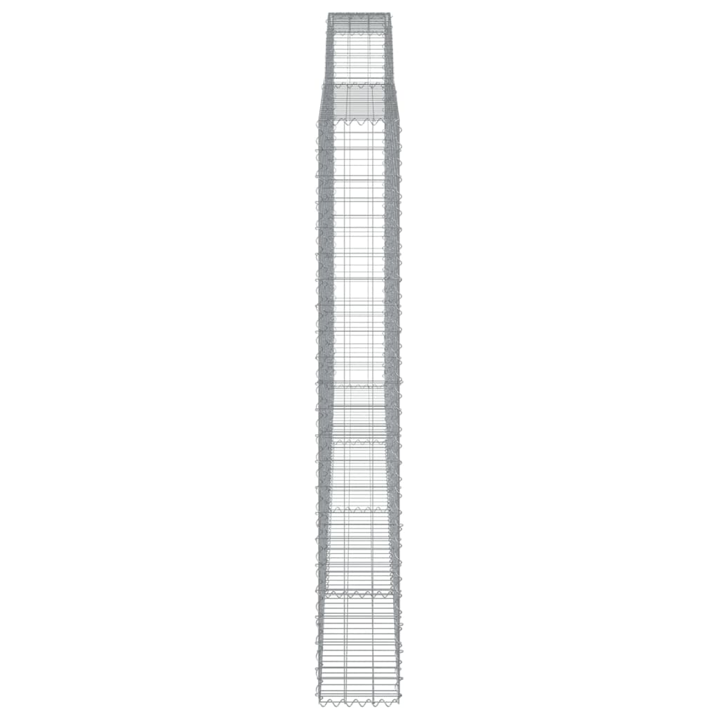 vidaXL Kosze gabionowe, 5 szt, 400x30x220/240 cm, galwanizowane żelazo