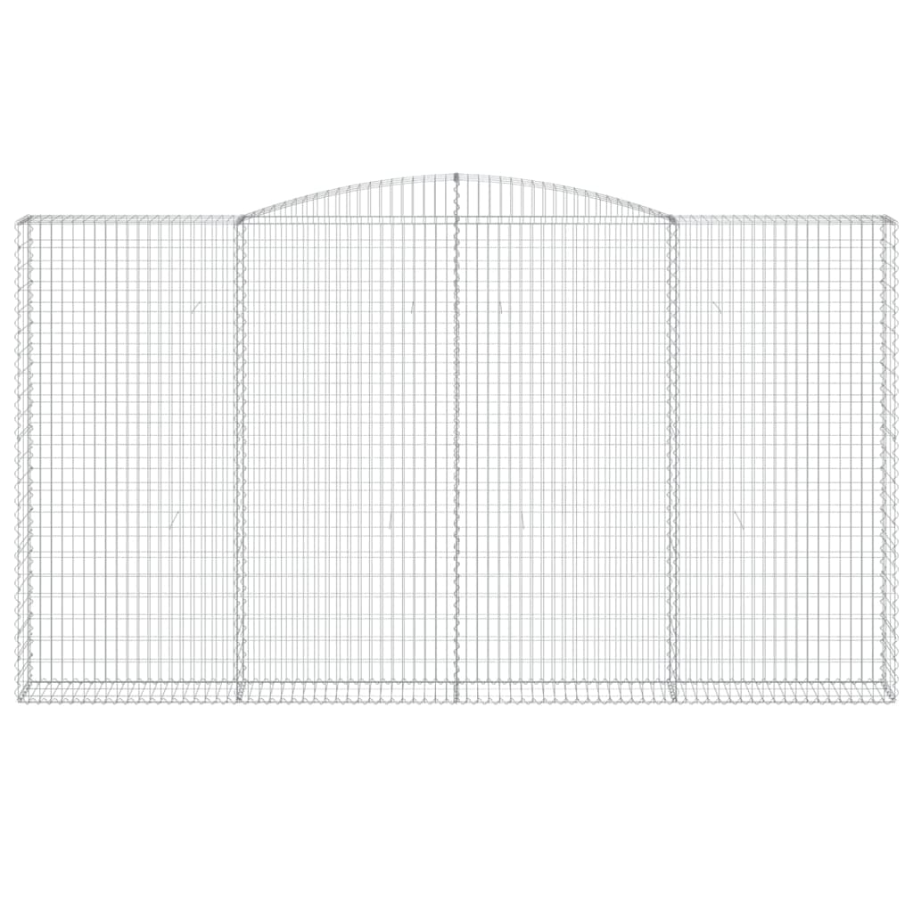vidaXL Kosze gabionowe, 6 szt, 400x30x220/240 cm, galwanizowane żelazo