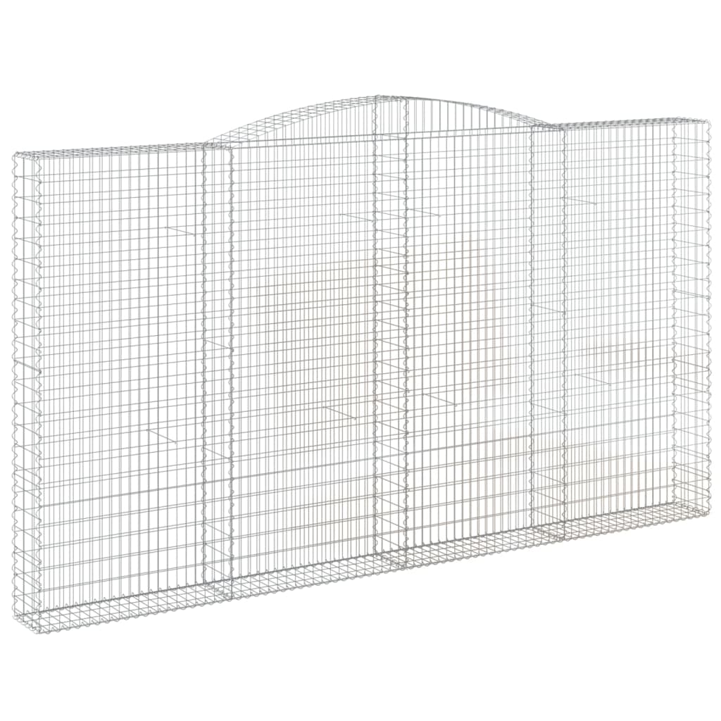 vidaXL Kosze gabionowe, 8 szt, 400x30x220/240 cm, galwanizowane żelazo