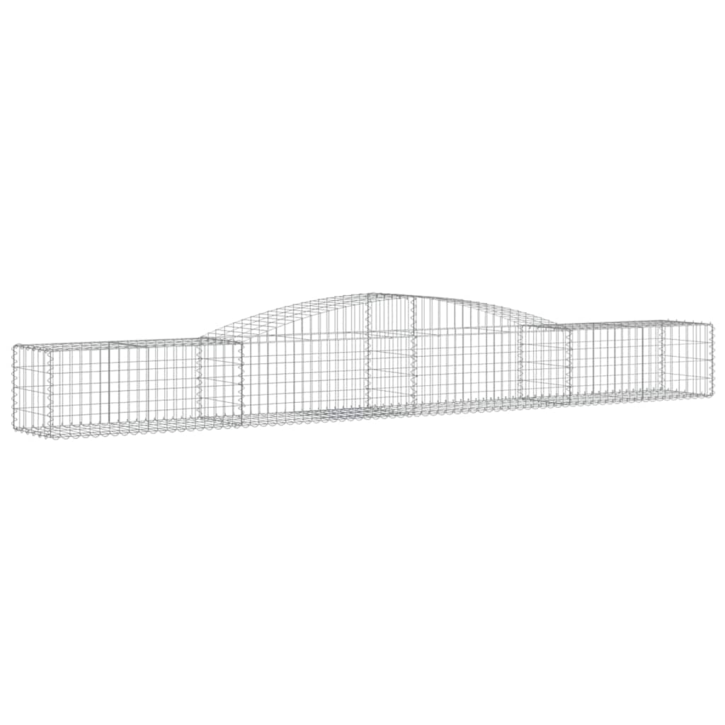 vidaXL Kosze gabionowe, 2 szt, 400x50x40/60 cm, galwanizowane żelazo