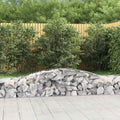 vidaXL Kosze gabionowe, 2 szt, 400x50x40/60 cm, galwanizowane żelazo