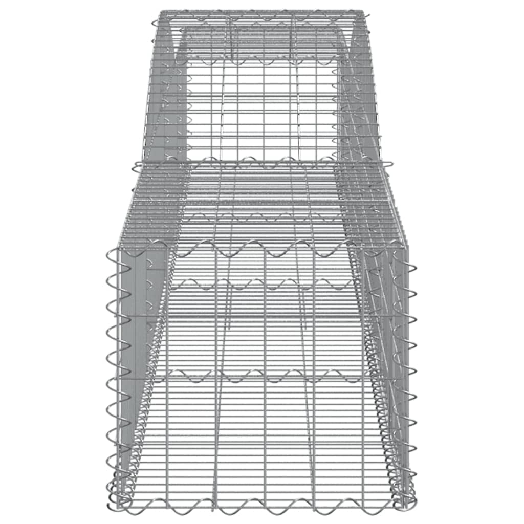 vidaXL Kosze gabionowe, 3 szt, 400x50x40/60 cm, galwanizowane żelazo