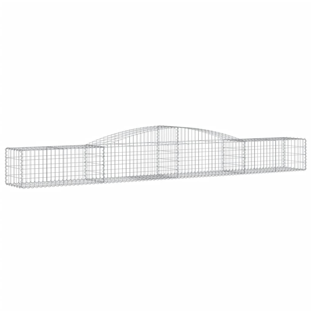vidaXL Kosze gabionowe, 5 szt, 400x50x40/60 cm, galwanizowane żelazo