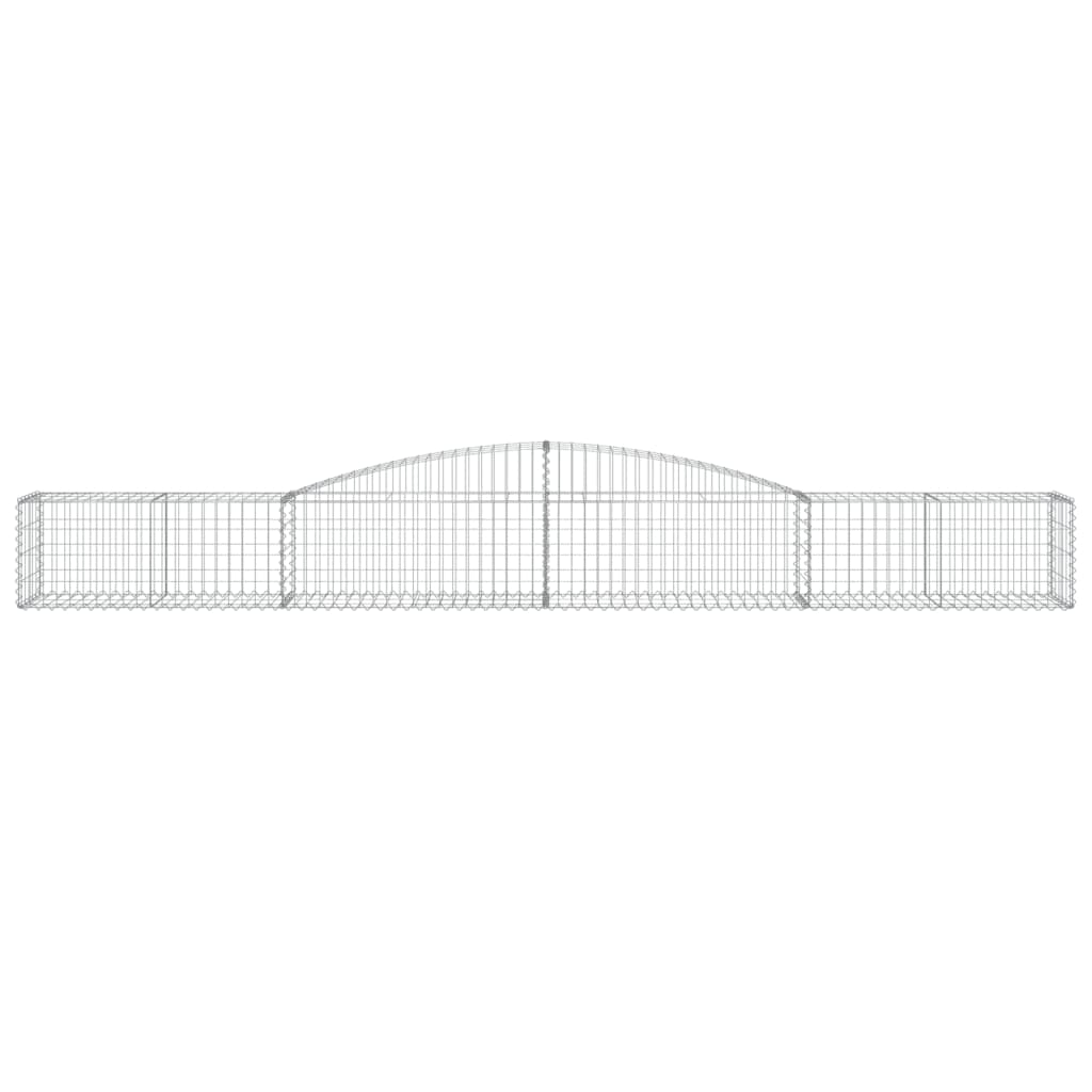 vidaXL Kosze gabionowe, 5 szt, 400x50x40/60 cm, galwanizowane żelazo