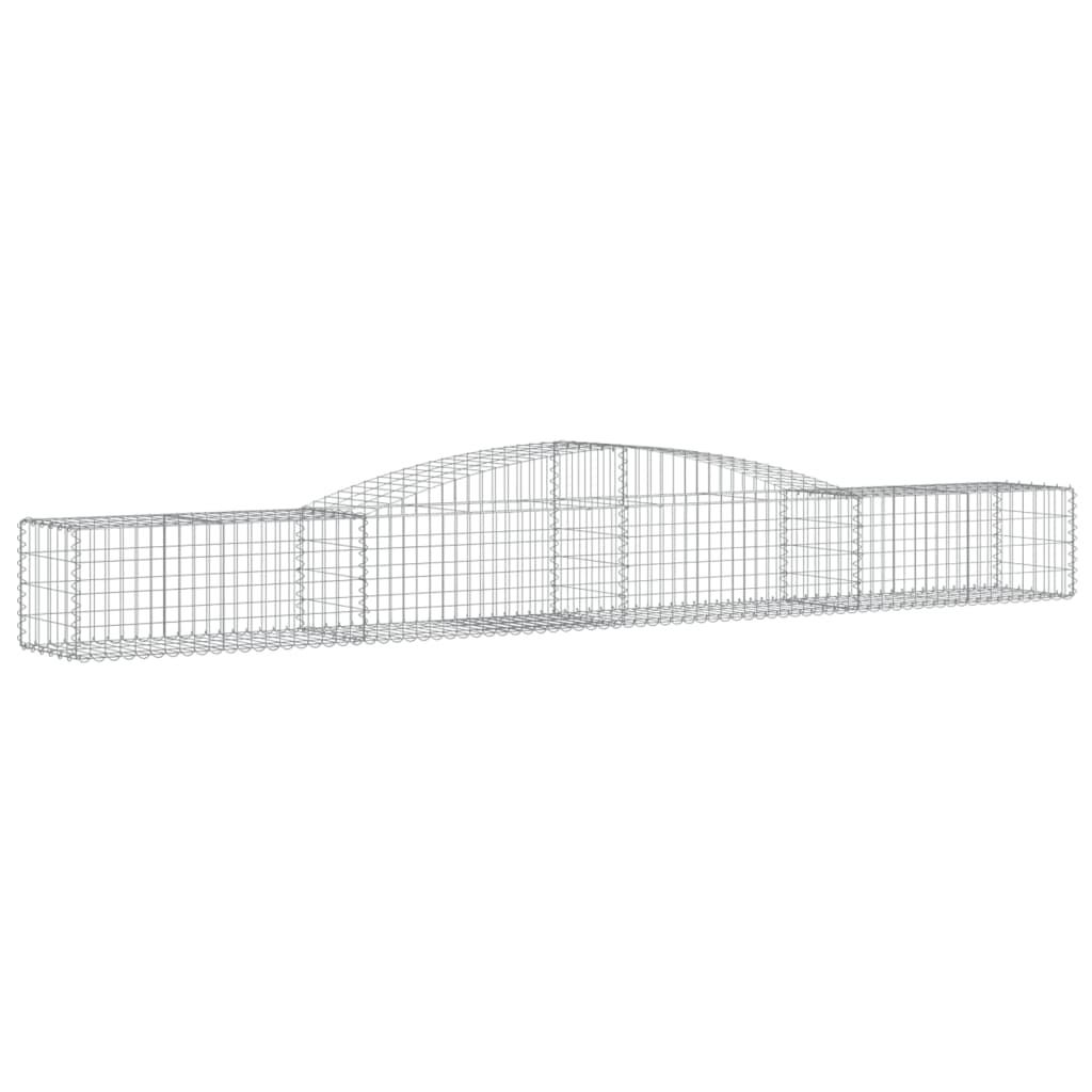 vidaXL Kosze gabionowe, 6 szt, 400x50x40/60 cm, galwanizowane żelazo