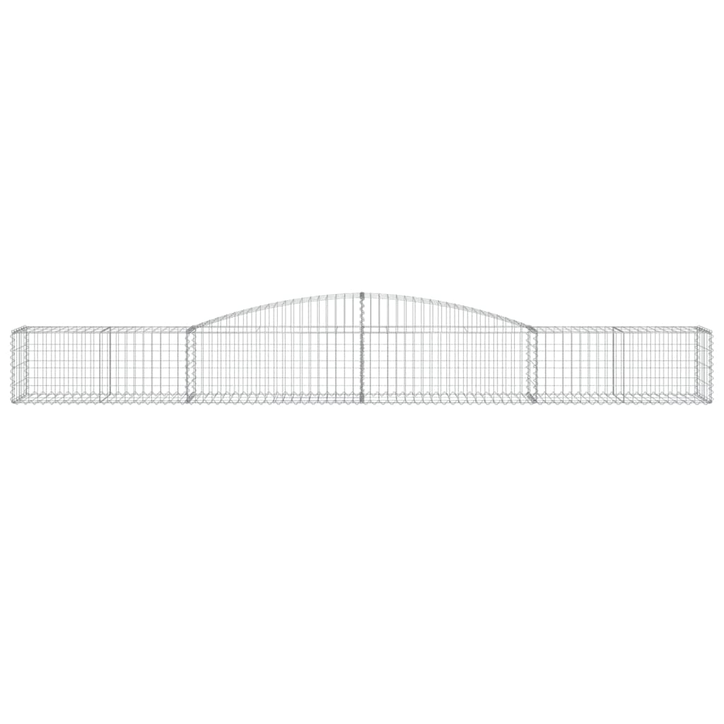 vidaXL Kosze gabionowe, 6 szt, 400x50x40/60 cm, galwanizowane żelazo