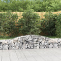 vidaXL Kosze gabionowe, 8 szt, 400x50x40/60 cm, galwanizowane żelazo