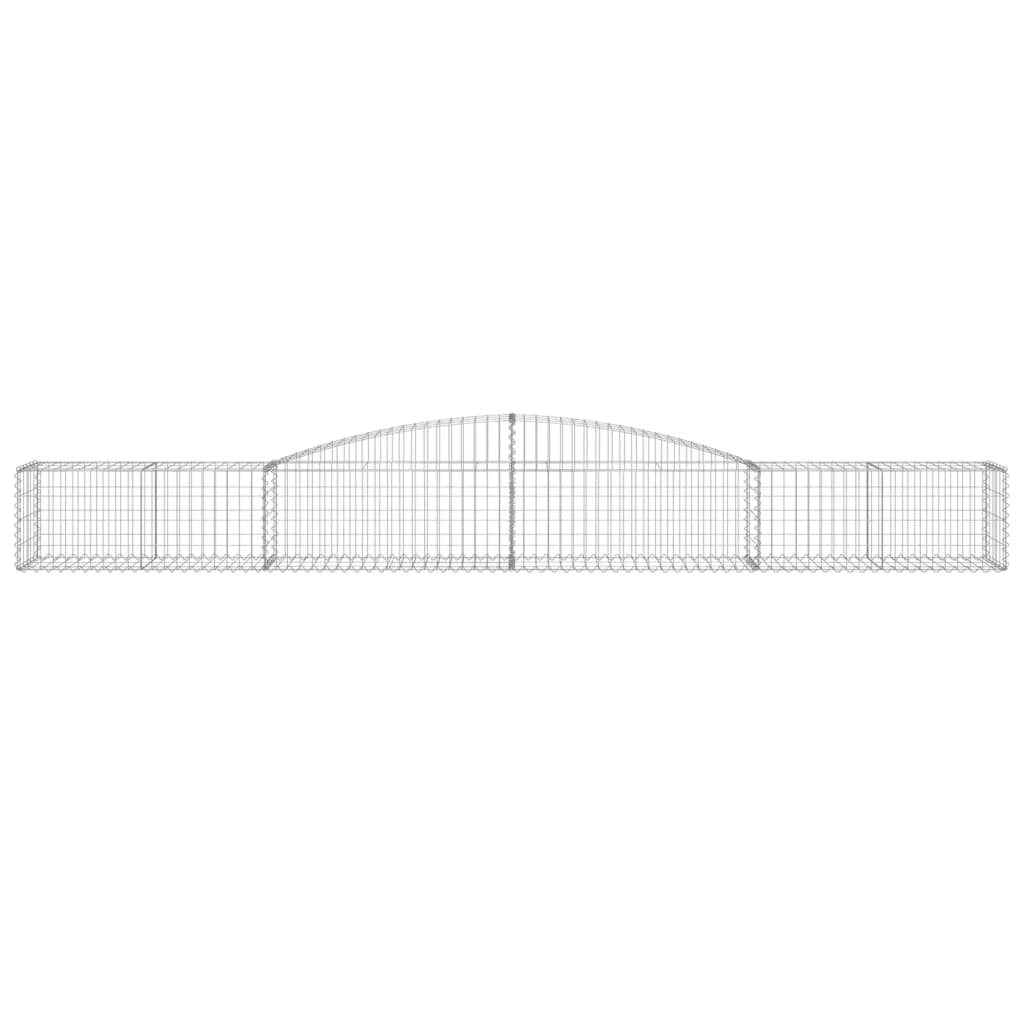 vidaXL Kosze gabionowe, 10 szt, 400x50x40/60 cm, galwanizowane żelazo