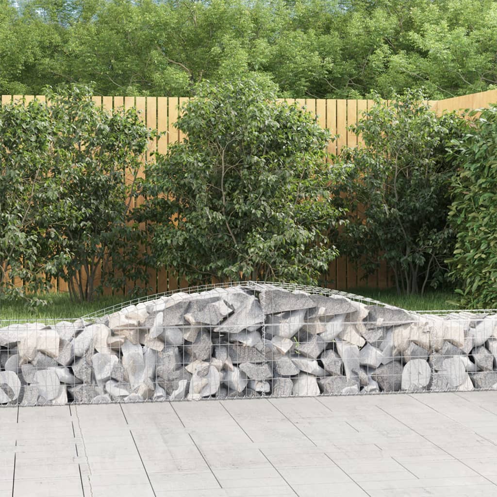 vidaXL Kosze gabionowe, 25 szt, 400x50x40/60 cm, galwanizowane żelazo