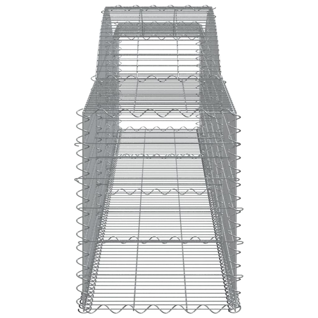 vidaXL Kosze gabionowe, 5 szt, 400x50x60/80 cm, galwanizowane żelazo