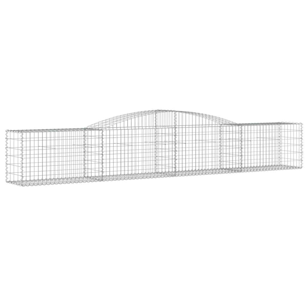 vidaXL Kosze gabionowe, 25 szt, 400x50x60/80 cm, galwanizowane żelazo