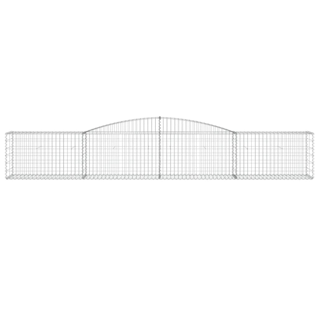 vidaXL Kosze gabionowe, 25 szt, 400x50x60/80 cm, galwanizowane żelazo