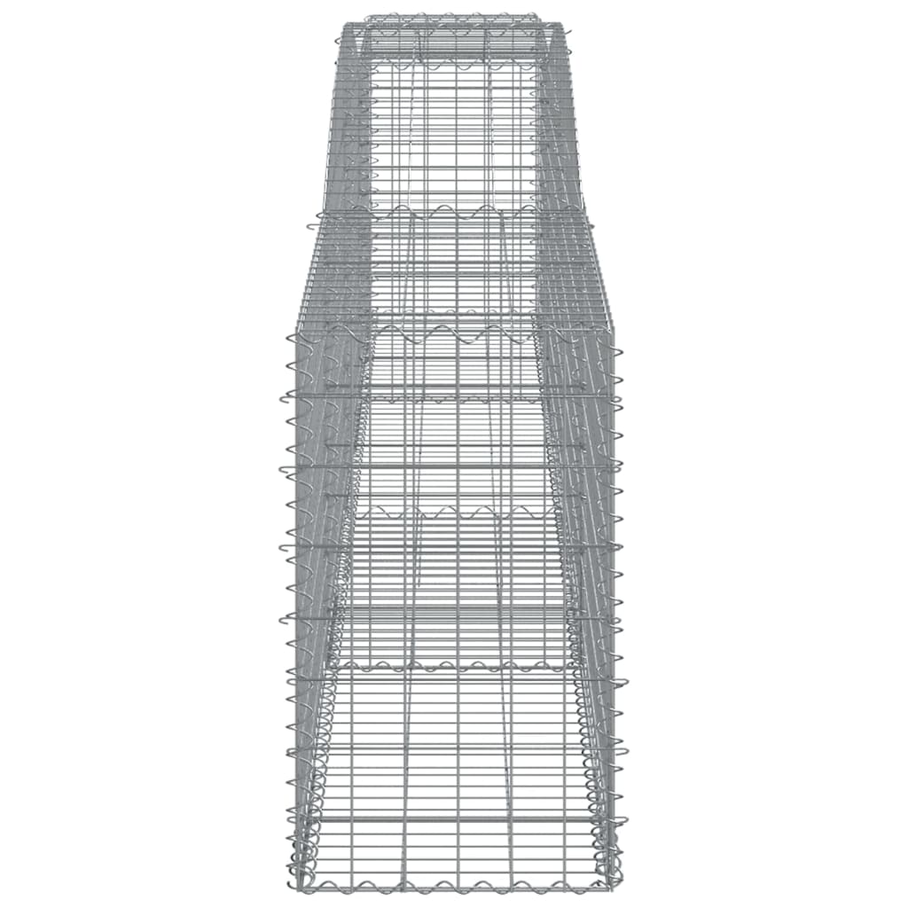 vidaXL Kosze gabionowe, 2 szt, 400x50x80/100 cm, galwanizowane żelazo