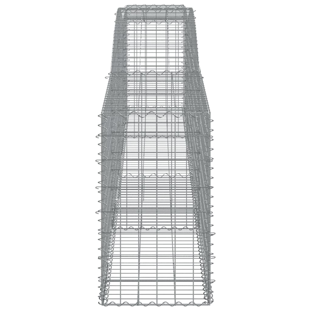 vidaXL Kosze gabionowe, 4 szt, 400x50x80/100 cm, galwanizowane żelazo