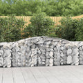vidaXL Kosze gabionowe, 4 szt, 400x50x80/100 cm, galwanizowane żelazo