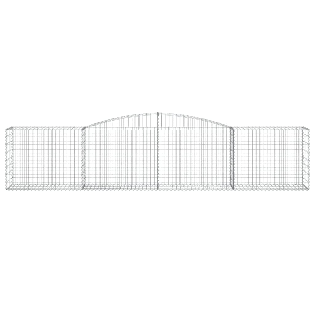 vidaXL Kosze gabionowe, 5 szt, 400x50x80/100 cm, galwanizowane żelazo