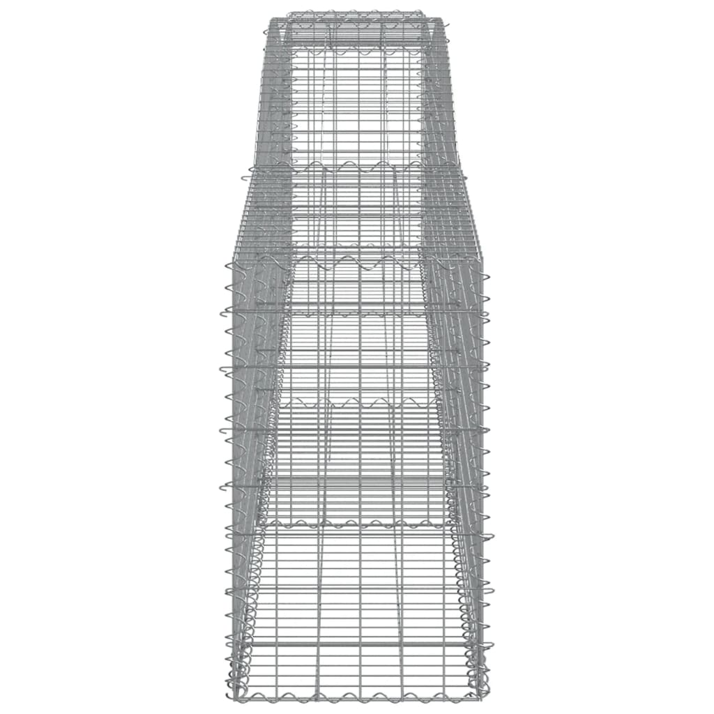 vidaXL Kosze gabionowe, 8 szt, 400x50x80/100 cm, galwanizowane żelazo