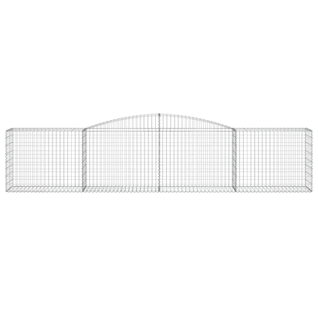 vidaXL Kosze gabionowe, 9 szt, 400x50x80/100 cm, galwanizowane żelazo