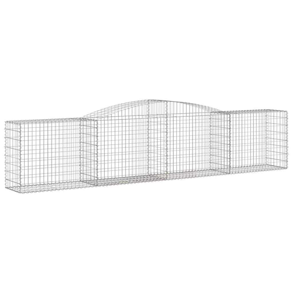 vidaXL Kosze gabionowe, 15 szt, 400x50x80/100 cm, galwanizowane żelazo