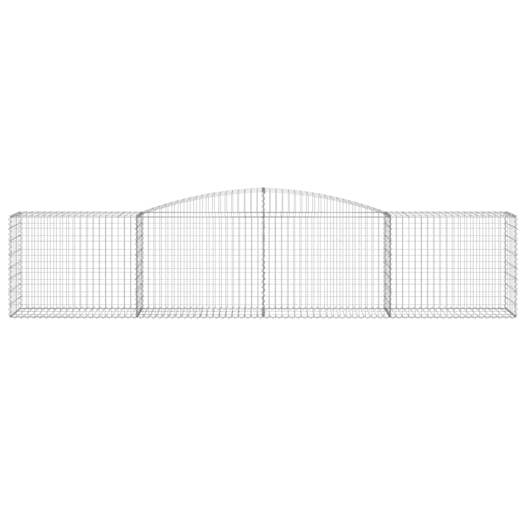 vidaXL Kosze gabionowe, 15 szt, 400x50x80/100 cm, galwanizowane żelazo