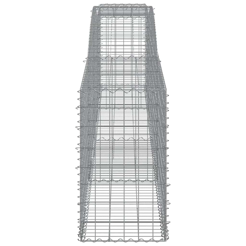 vidaXL Kosze gabionowe, 15 szt, 400x50x80/100 cm, galwanizowane żelazo