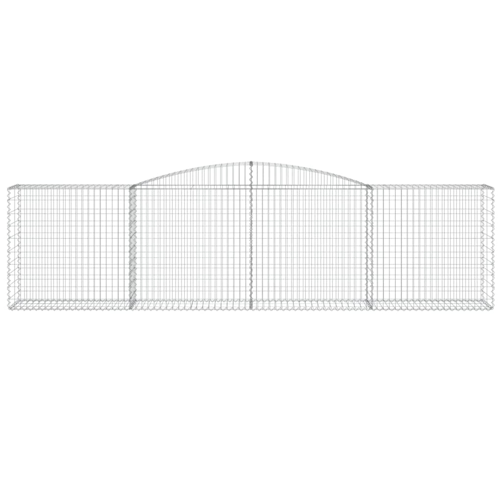 vidaXL Kosze gabionowe, 4 szt, 400x50x100/120 cm, galwanizowane żelazo
