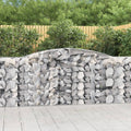 vidaXL Kosze gabionowe, 4 szt, 400x50x100/120 cm, galwanizowane żelazo
