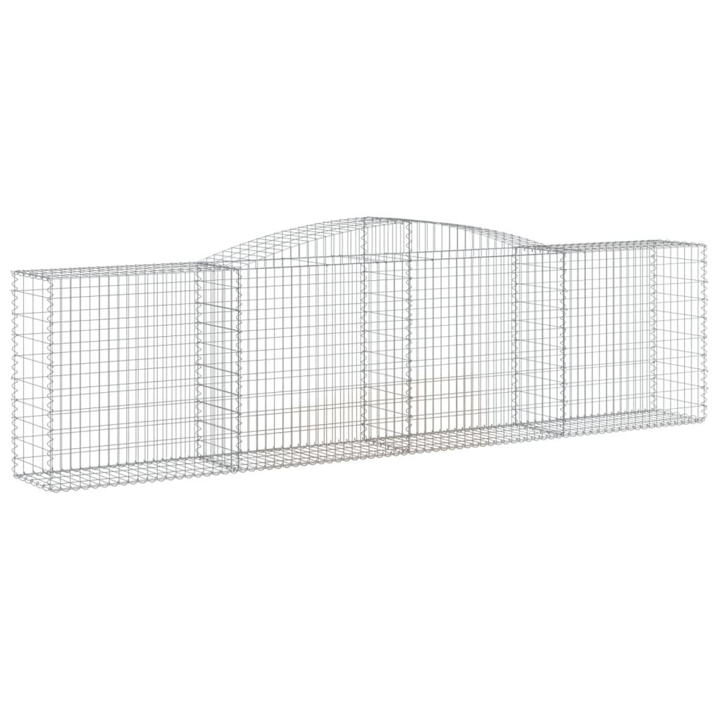 vidaXL Kosze gabionowe, 6 szt, 400x50x100/120 cm, galwanizowane żelazo