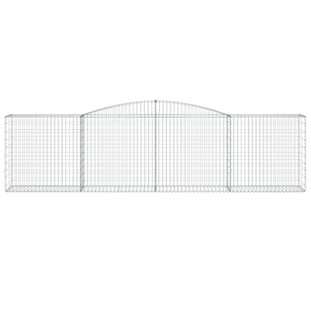 vidaXL Kosze gabionowe, 6 szt, 400x50x100/120 cm, galwanizowane żelazo