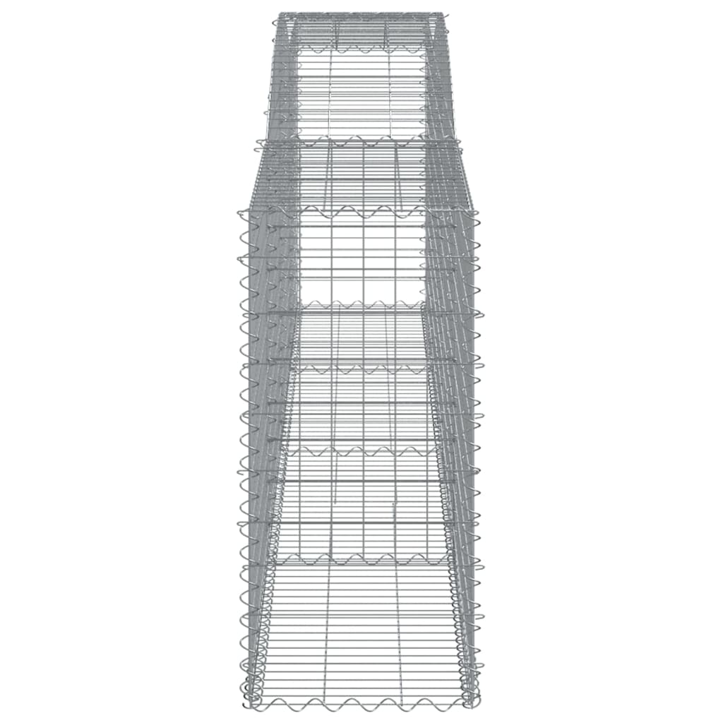 vidaXL Kosze gabionowe, 8 szt, 400x50x100/120 cm, galwanizowane żelazo
