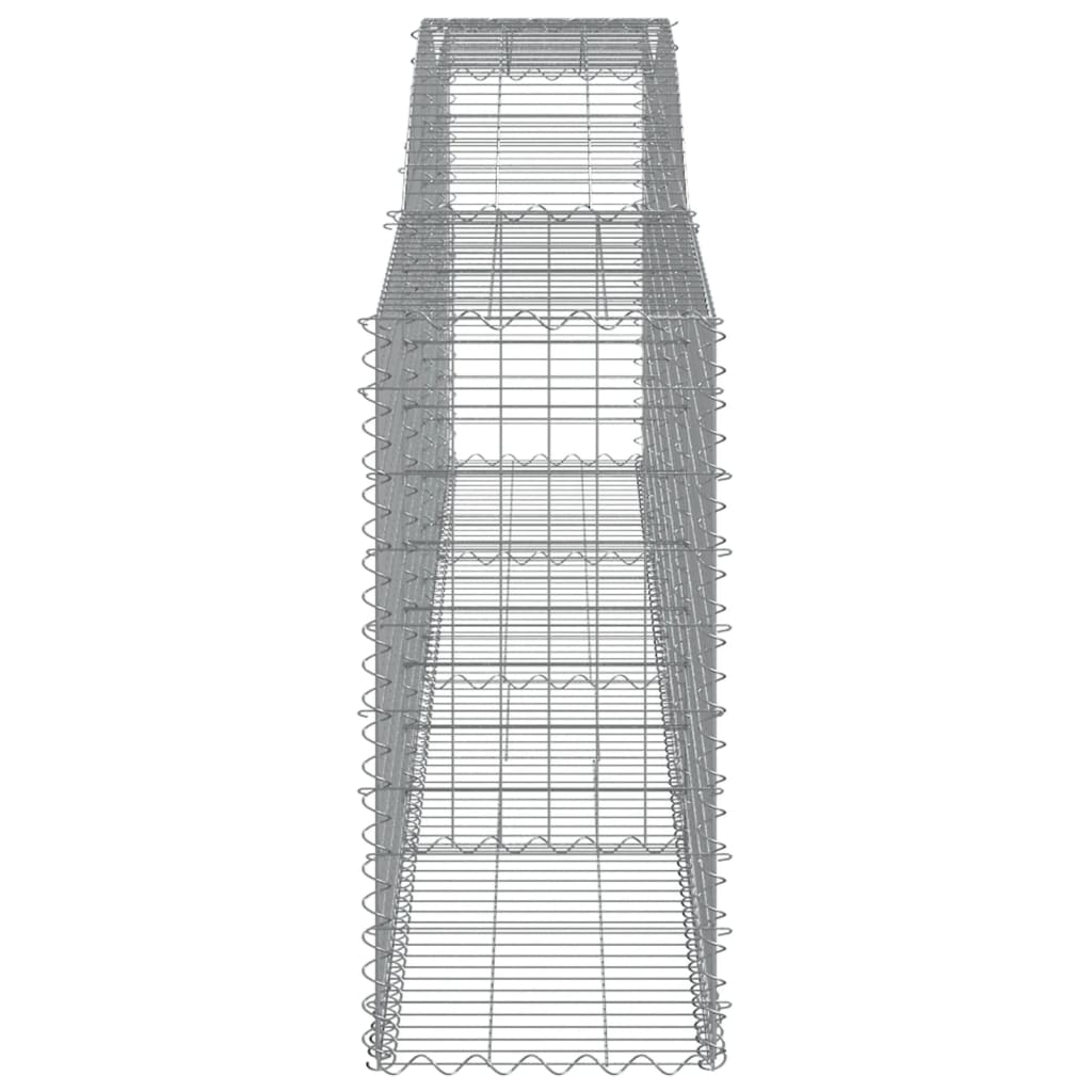 vidaXL Kosze gabionowe, 10 szt, 400x50x100/120cm, galwanizowane żelazo