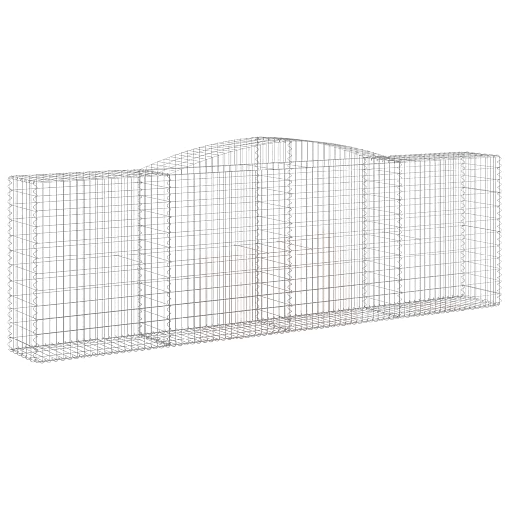 vidaXL Kosze gabionowe, 6 szt, 400x50x120/140 cm, galwanizowane żelazo
