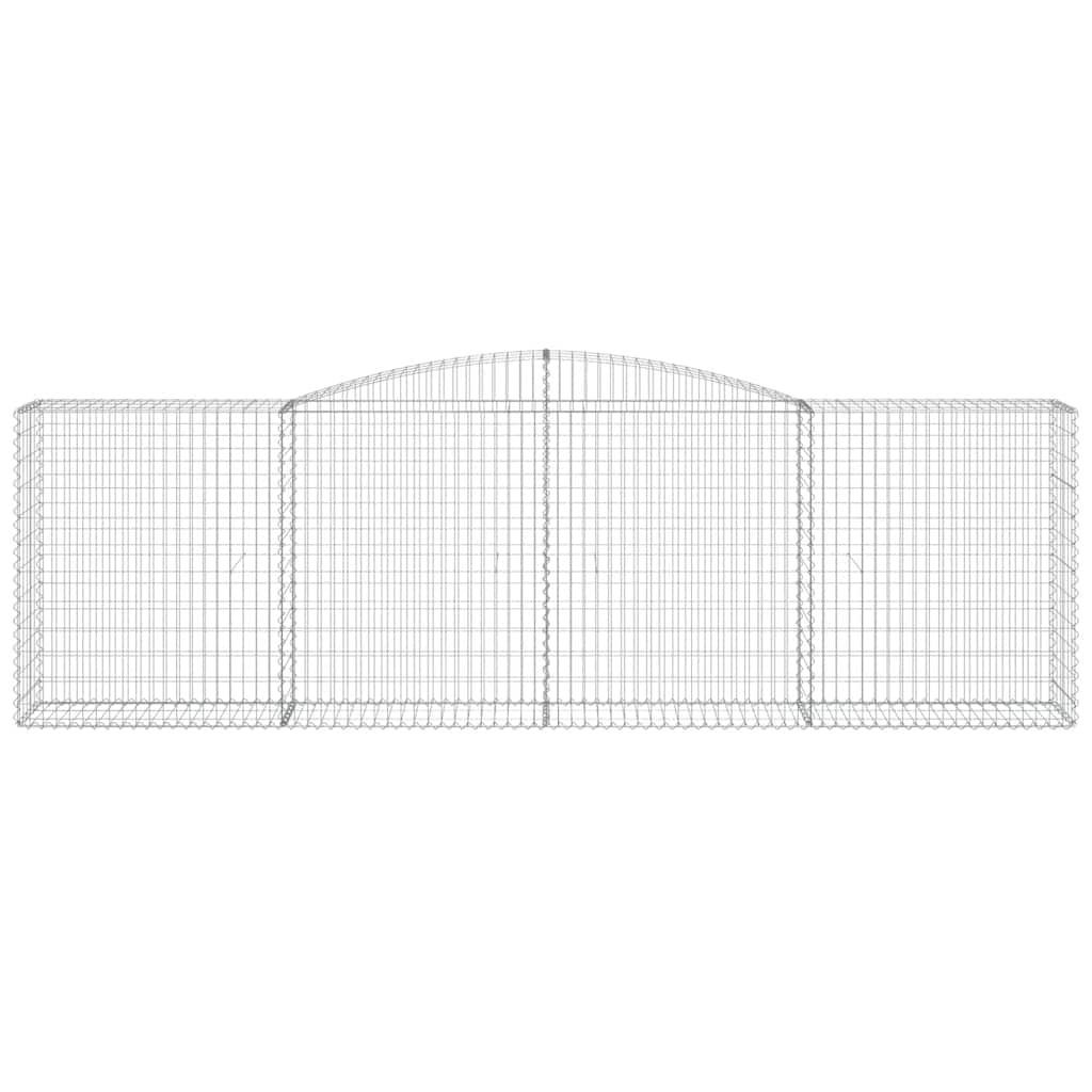 vidaXL Kosze gabionowe, 6 szt, 400x50x120/140 cm, galwanizowane żelazo