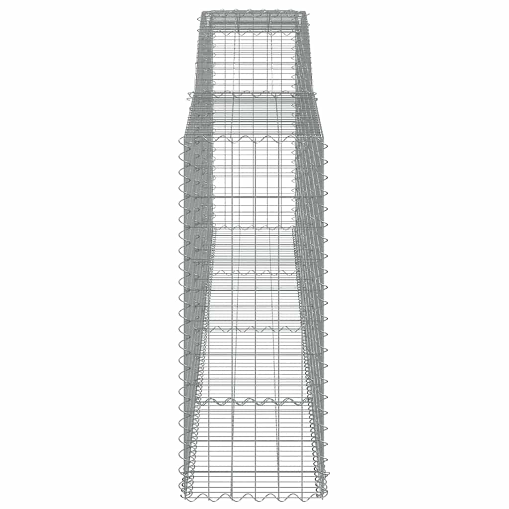 vidaXL Kosze gabionowe, 6 szt, 400x50x120/140 cm, galwanizowane żelazo
