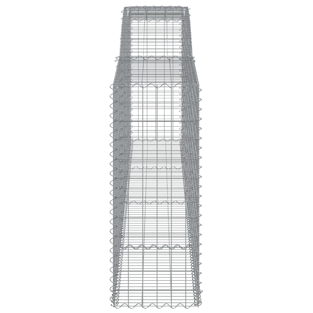 vidaXL Kosze gabionowe, 8 szt, 400x50x120/140 cm, galwanizowane żelazo