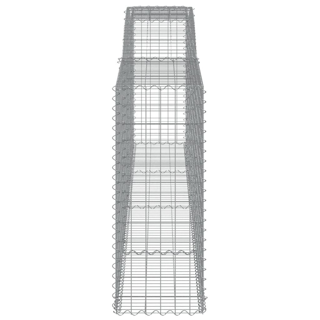 vidaXL Kosze gabionowe, 15 szt, 400x50x120/140cm, galwanizowane żelazo