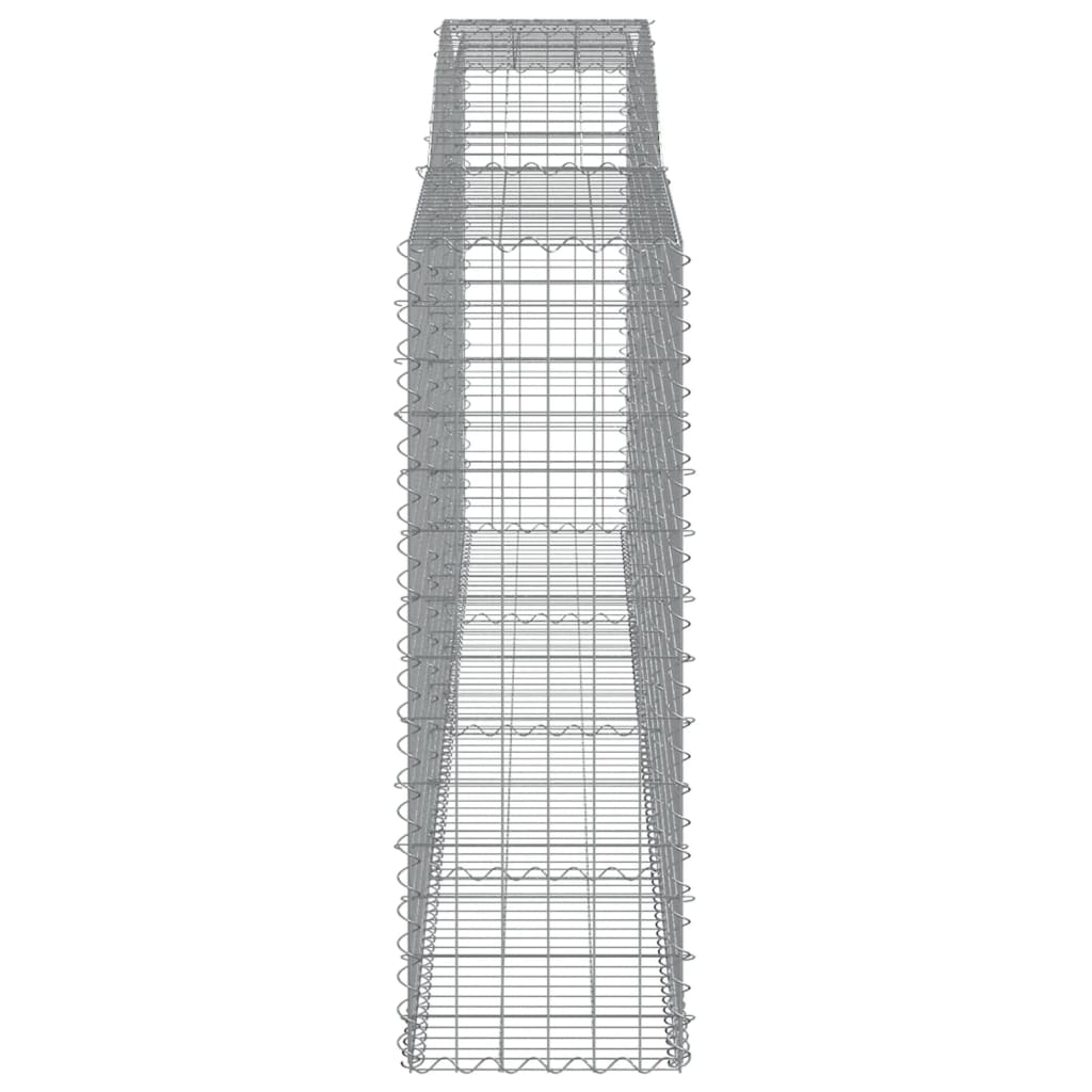 vidaXL Kosze gabionowe, 2 szt, 400x50x140/160 cm, galwanizowane żelazo