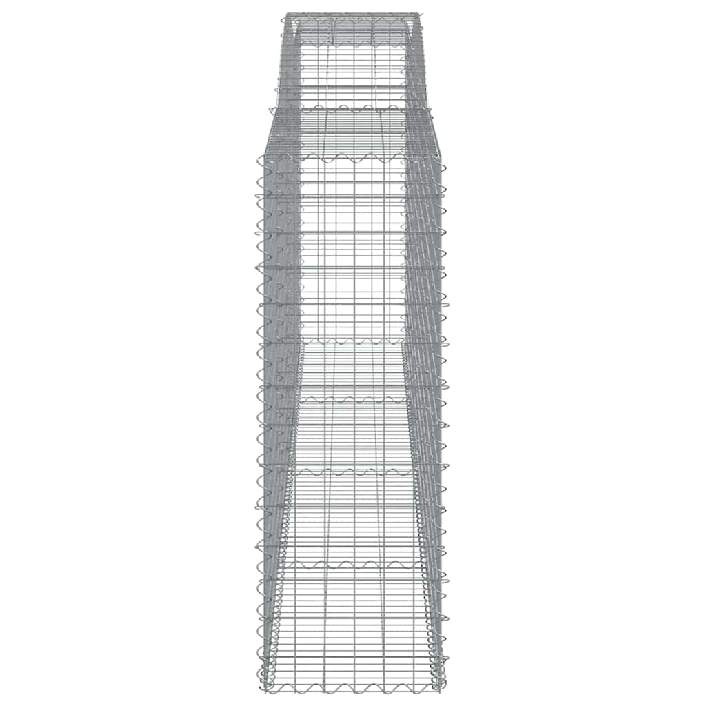 vidaXL Kosze gabionowe, 5 szt, 400x50x140/160 cm, galwanizowane żelazo