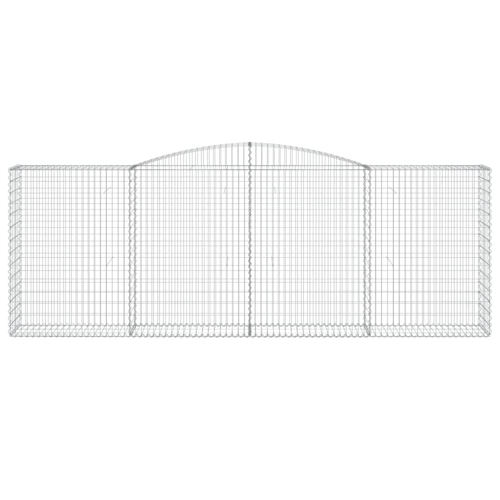 vidaXL Kosze gabionowe, 6 szt, 400x50x140/160 cm, galwanizowane żelazo