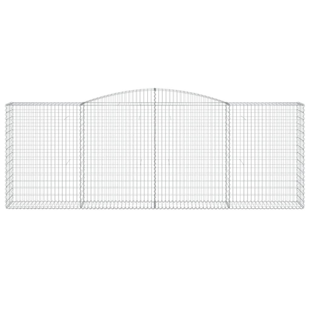 vidaXL Kosze gabionowe, 10 szt, 400x50x140/160cm, galwanizowane żelazo