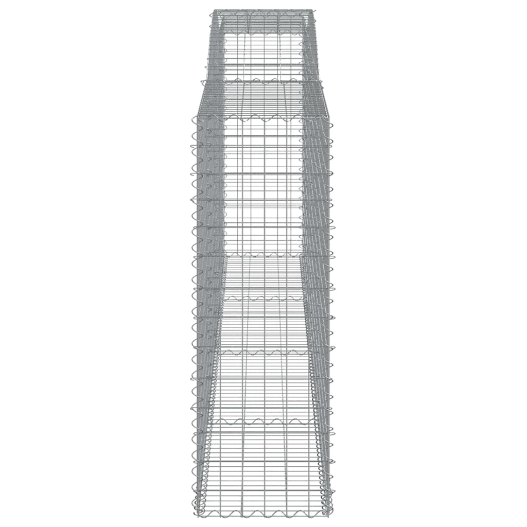vidaXL Kosze gabionowe, 25 szt, 400x50x140/160cm, galwanizowane żelazo