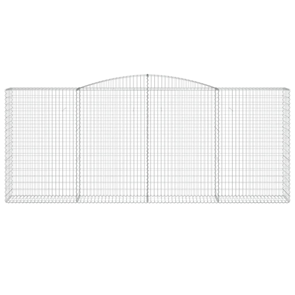 vidaXL Kosze gabionowe, 5 szt, 400x50x160/180 cm, galwanizowane żelazo