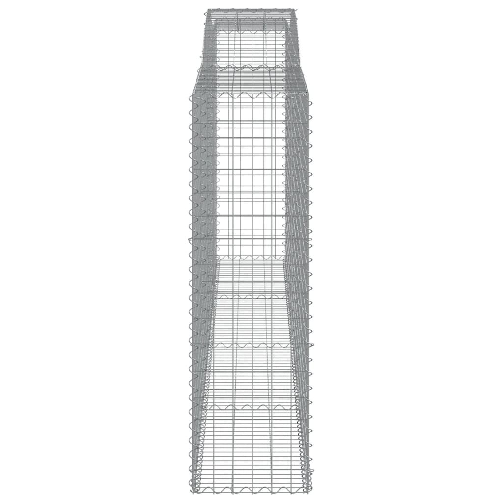 vidaXL Kosze gabionowe, 5 szt, 400x50x160/180 cm, galwanizowane żelazo